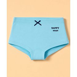 Pine Kids Cotton Elastane Knit Hearts Printed Panties Pack of 3 - Light Blue
