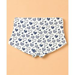 Pine Kids Cotton Elastane Knit Hearts Printed Panties Pack of 3 - Light Blue