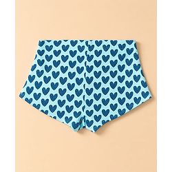Pine Kids Cotton Elastane Knit Hearts Printed Panties Pack of 3 - Light Blue