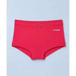 Pine Kids Cotton Elastane Knit Solid Bloomers With Floral Print Pack of 3 - Pink White