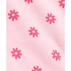 Pine Kids Cotton Elastane Knit Solid Bloomers With Floral Print Pack of 3 - Pink White