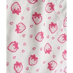 Pine Kids Cotton Elastane Knit Panties With Strawberry Print Pack of 3 - Red Pink White