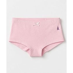 Pine Kids Cotton Elastane Knit Panties With Bow Detailing Pack of 3 - Purple & Peach