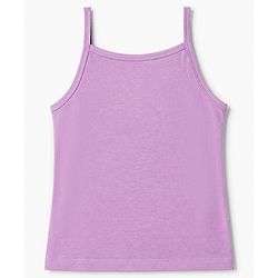 Pine Kids Cotton Lycra Knit Sleeveless Slips with Bow Applique Pack of 3 - Purple & Blue