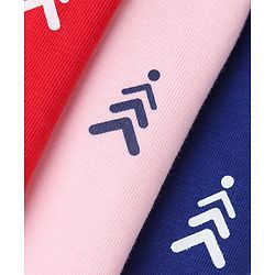 Pine Kids Cotton Mix Knit Slips with Bow Applique in Pink,Red & Navy Pack of 3