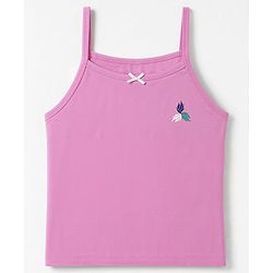 Pine Kids Cotton Lycra Knit Solid Slips With Floral Print Pack of 3 - Pink Neavy Blue