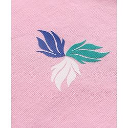 Pine Kids Cotton Lycra Knit Solid Slips With Floral Print Pack of 3 - Pink Neavy Blue