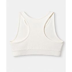 Pine Kids Cotton Lycra Knit Solid Sleeveless Bralettes - White Grey & Black