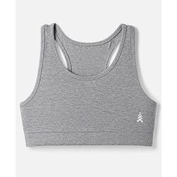 Pine Kids Cotton Lycra Knit Solid Sleeveless Bralettes - White Grey & Black