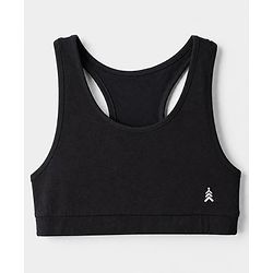 Pine Kids Cotton Lycra Knit Solid Sleeveless Bralettes - White Grey & Black