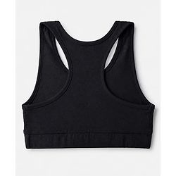 Pine Kids Cotton Lycra Knit Solid Sleeveless Bralettes - White Grey & Black