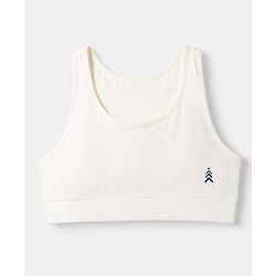 Pine Kids Cotton Lycra Knit Solid Sleeveless Bralettes - White Grey & Black