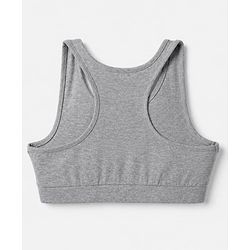 Pine Kids Cotton Lycra Knit Solid Sleeveless Bralettes - White Grey & Black