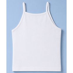 Pine Kids Cotton Lycra Knit Sleeveless Solid Slips Pack Of 3 - White