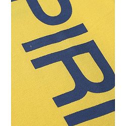Pine Kids Cotton Knit Polo T-Shirts with Half Sleeves and Spirit Text Print in Yellow