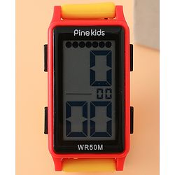 Pine Kids Rectangle Digital Watch - Yellow