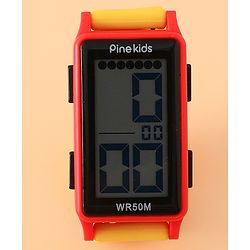 Pine Kids Rectangle Digital Watch - Yellow