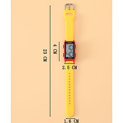 Pine Kids Rectangle Digital Watch - Yellow