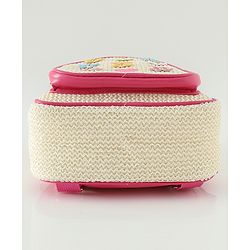 Pine Kids Fashion Backpacks with Floral Applique - PInk