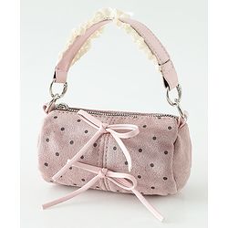 Pine Kids Sling Bag With Bow Applique & Polka Dot Free Size - Pink