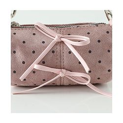 Pine Kids Sling Bag With Bow Applique & Polka Dot Free Size - Pink
