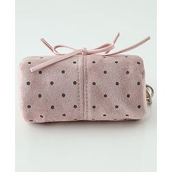 Pine Kids Sling Bag With Bow Applique & Polka Dot Free Size - Pink