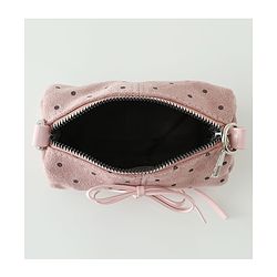 Pine Kids Sling Bag With Bow Applique & Polka Dot Free Size - Pink