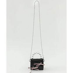 Pine Kids Free Size Sling Bag with Bow Applique - Black