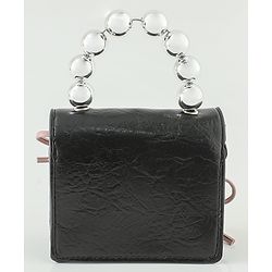Pine Kids Free Size Sling Bag with Bow Applique - Black