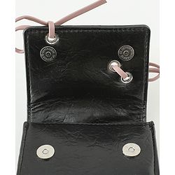 Pine Kids Free Size Sling Bag with Bow Applique - Black