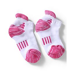Pine Active Cotton Lycra Knit Terry Breathable Ankle Length Athletic Socks Pack of 3 - White, Red & Light Blue
