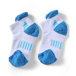 Pine Active Cotton Lycra Knit Terry Breathable Ankle Length Athletic Socks Pack of 3 - White, Red & Light Blue