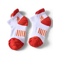 Pine Active Cotton Lycra Knit Terry Breathable Ankle Length Athletic Socks Pack of 3 - White, Red & Light Blue