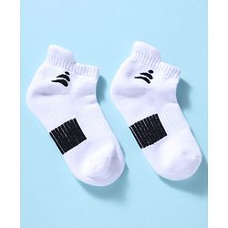Pine Active Cotton Lycra Knit Terry Breathable Ankle Length Athletic Socks Pack of 3 - White, Red & Pink