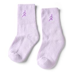Pine Active Cotton Lycra Knit Terry Breathable Mid Calf Length Athletic Socks With Design Pack of 3 - White, Lilac & Pink