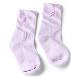 Pine Active Cotton Lycra Knit Terry Breathable Mid Calf Length Athletic Socks With Design Pack of 3 - White, Lilac & Pink