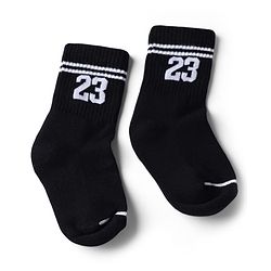 Pine Active Cotton Lycra Knit Terry Breathable Crew Calf Length Athletic Socks With Numeric Text Design Pack of 3 - White, Black & Pink