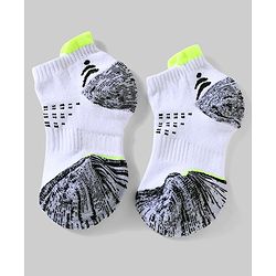 Pine Active Cotton Lycra Knit Terry Breathable Ankle Length Athletic Socks Pack of 3 - White, Grey & Black