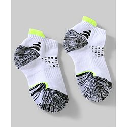 Pine Active Cotton Lycra Knit Terry Breathable Ankle Length Athletic Socks Pack of 3 - White, Grey & Black