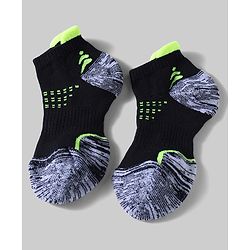 Pine Active Cotton Lycra Knit Terry Breathable Ankle Length Athletic Socks Pack of 3 - White, Grey & Black