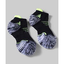 Pine Active Cotton Lycra Knit Terry Breathable Ankle Length Athletic Socks Pack of 3 - White, Grey & Black