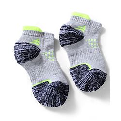 Pine Active Cotton Lycra Knit Terry Breathable Ankle Length Athletic Socks Pack of 3 - White, Grey & Black