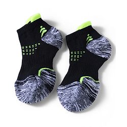 Pine Active Cotton Lycra Knit Terry Breathable Ankle Length Athletic Socks Pack of 3 - White, Grey & Black