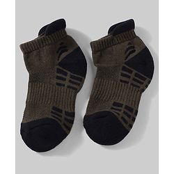 Pine Active Cotton Lycra Knit Terry Breathable Ankle Length Athletic Socks Pack of 3 - White, Black & Light Blue