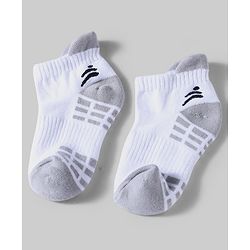 Pine Active Cotton Lycra Knit Terry Breathable Ankle Length Athletic Socks Pack of 3 - White, Black & Light Blue