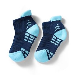 Pine Active Cotton Lycra Knit Terry Breathable Ankle Length Athletic Socks Pack of 3 - White, Black & Light Blue