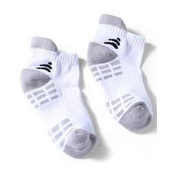 Pine Active Cotton Lycra Knit Terry Breathable Ankle Length Athletic Socks Pack of 3 - White, Black & Light Blue