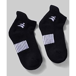 Pine Active Cotton Lycra Knit Terry Breathable Ankle Length Athletic Socks Pack of 3 - White, Red & Black