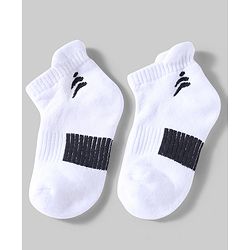 Pine Active Cotton Lycra Knit Terry Breathable Ankle Length Athletic Socks Pack of 3 - White, Red & Black