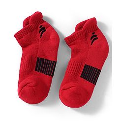 Pine Active Cotton Lycra Knit Terry Breathable Ankle Length Athletic Socks Pack of 3 - White, Red & Black